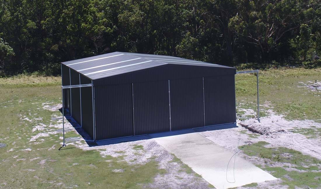 Helicopter Hangar Aerial Shed View