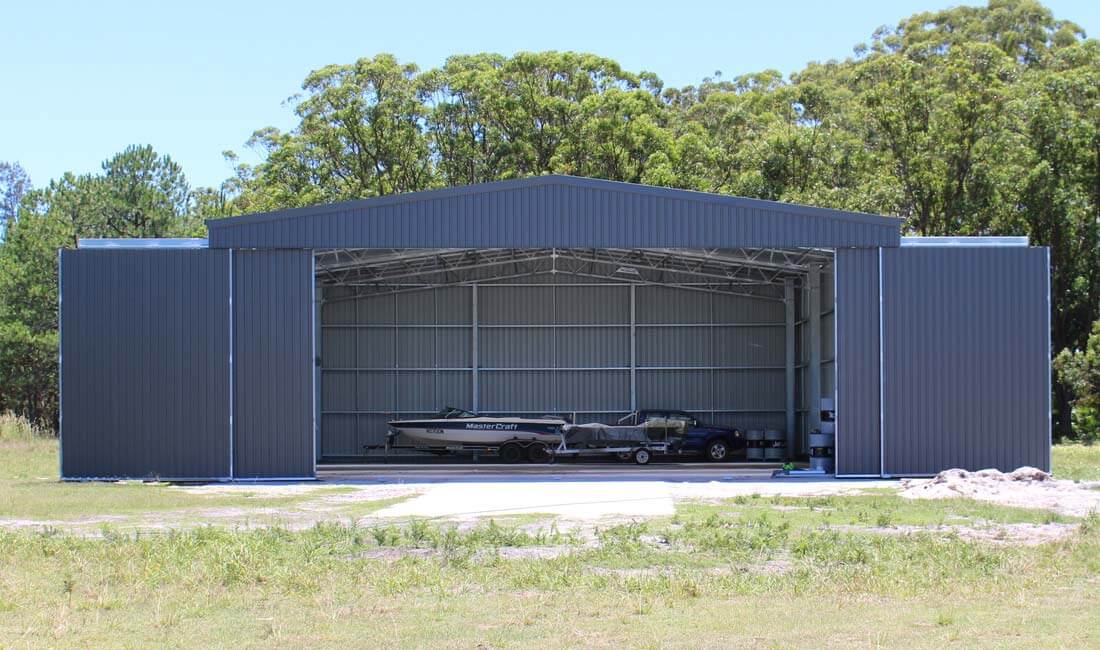 Helicopter Hangar Front View