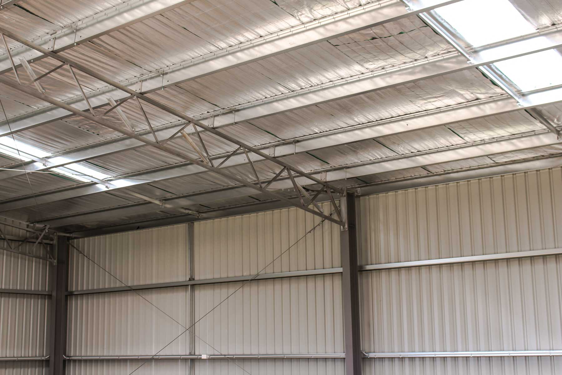 Large Steel Farm Shed Interior