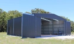 Helicopter Hangar Doors Open