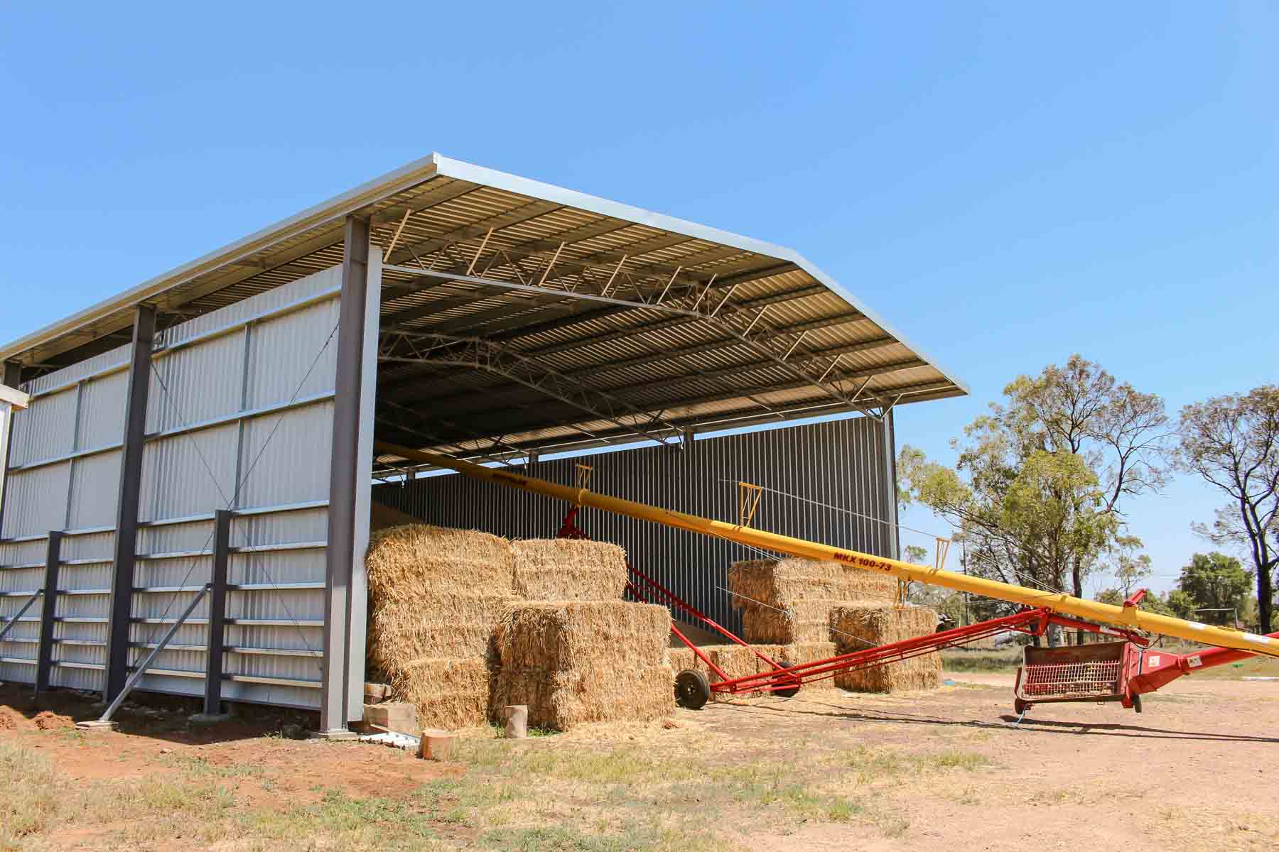 Steel Grain Shed Front