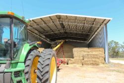 Steel Grain Shed In Use