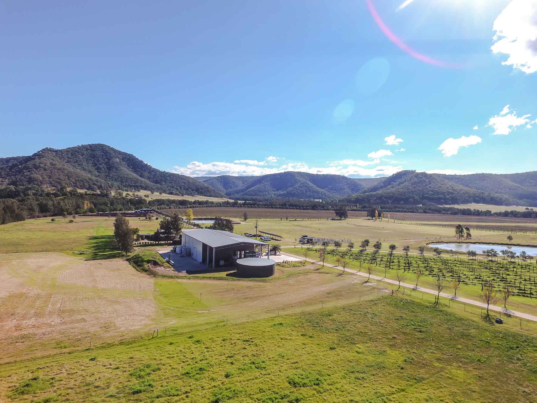 Vineyard Packing Shed Aerial