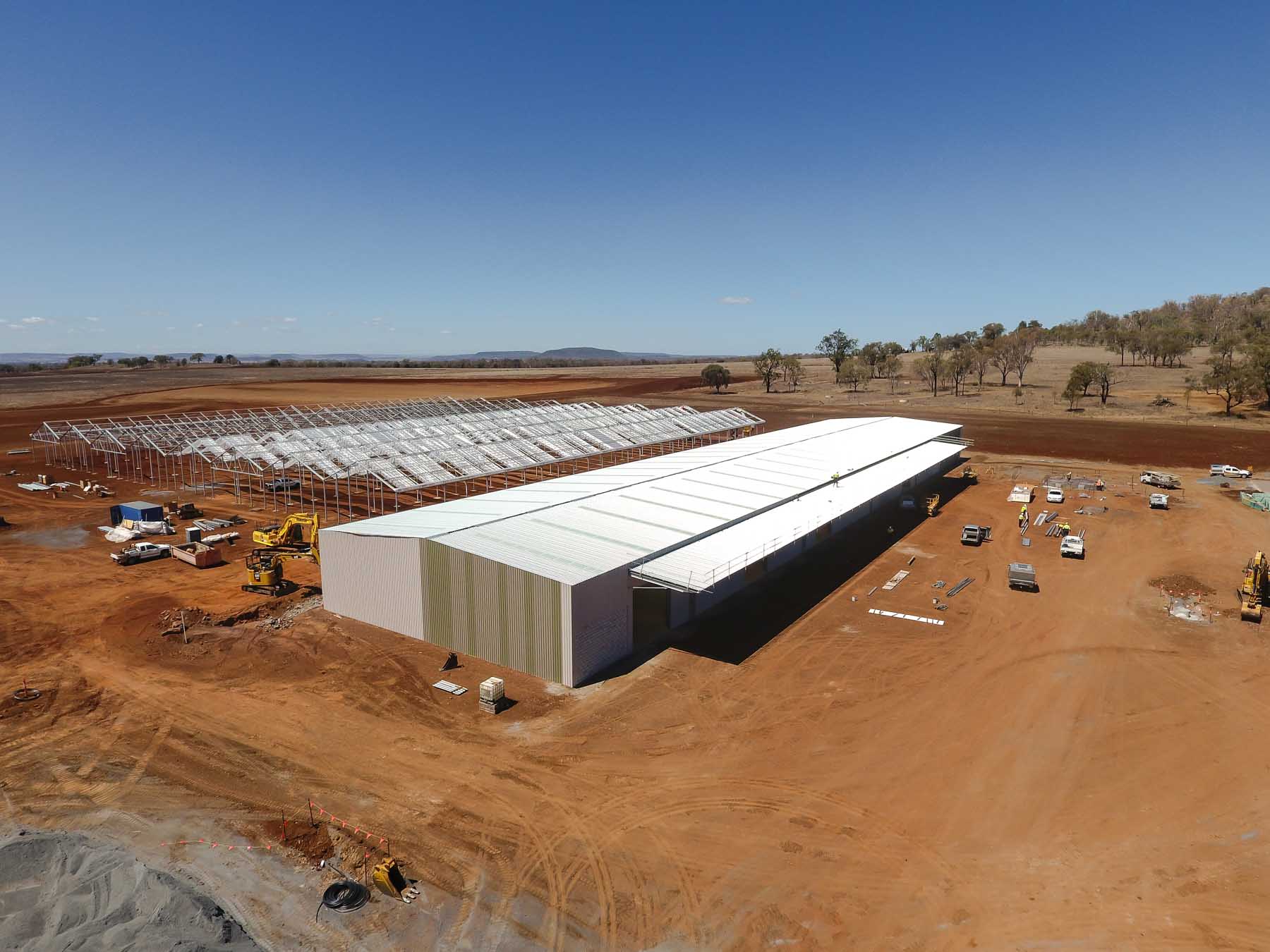 Large Workshop Shed in Toowoomba Aerial