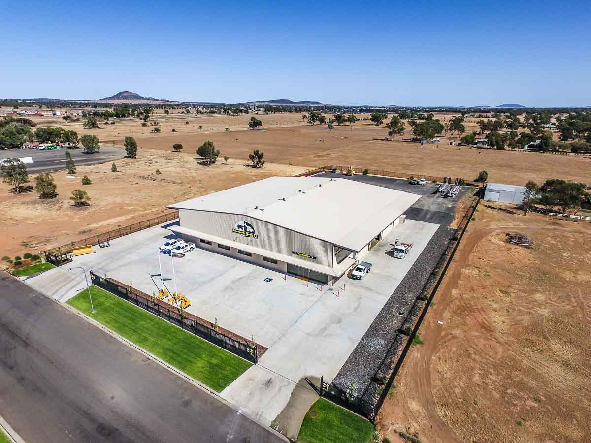 warehouse aerial overview