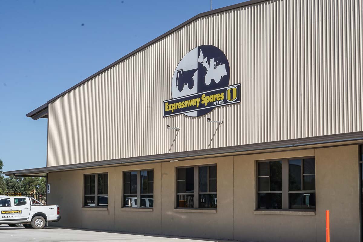 Warehouse exterior and awning